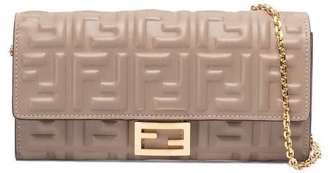 fendi fur chain bag|baguette continental wallet with chain.